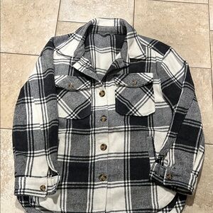 Plaid Button-Up Jacket
